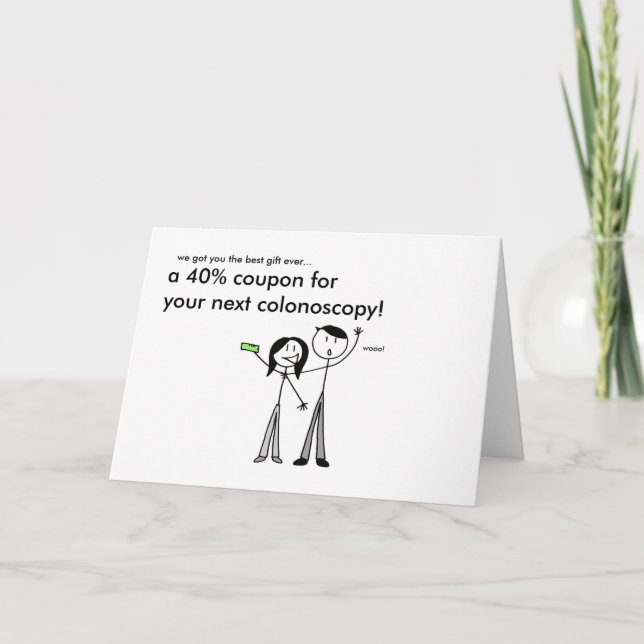 Colonoscopy-födelsedagskort Kort (Framsida)