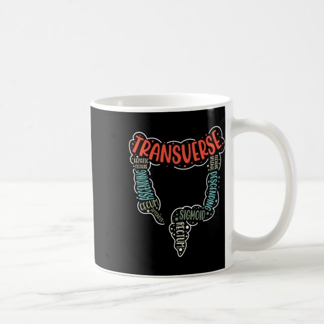 Colonoscopy Gi Funny Endoscopy Nurse Colon Anatomy Kaffemugg (Höger)