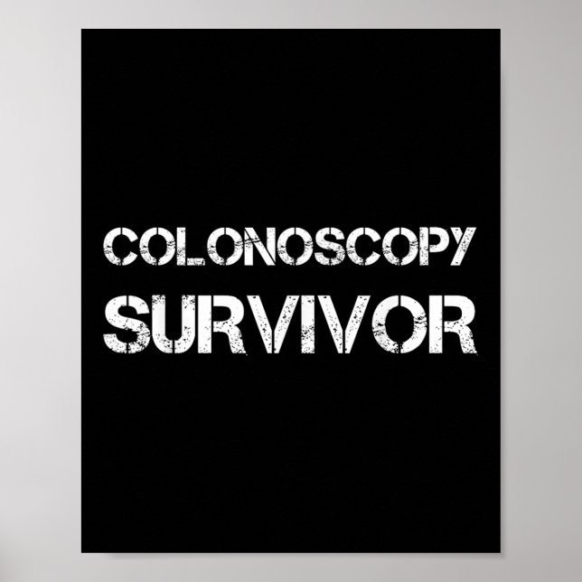 Colonoscopylevivor för medvetenhet om Colon Cancer Poster (Framsidan)