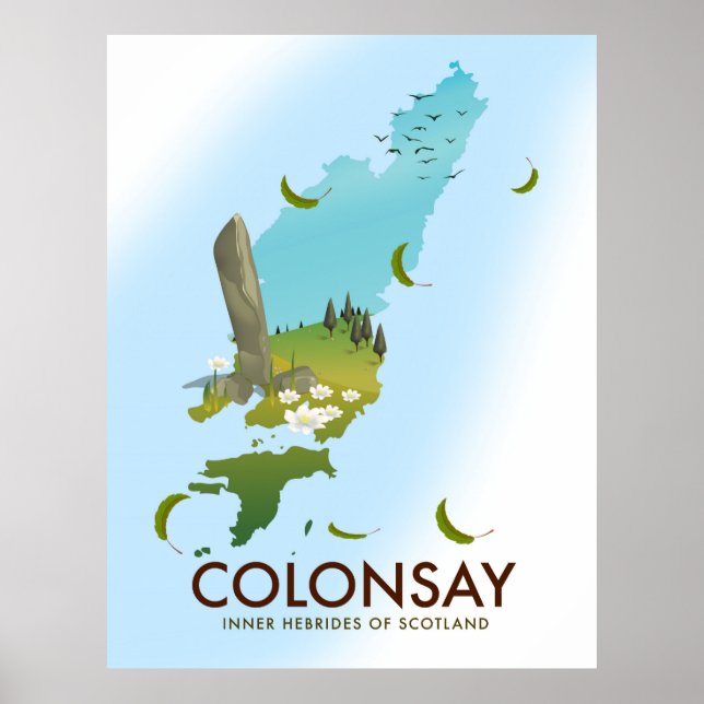 Colonsay Inner Hebrides of Scotland-reseaffisch Poster (Framsidan)