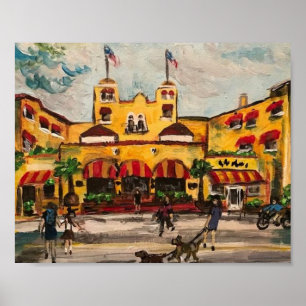 "Colony Hotel at Delray Beach" av Willowcatdedesig Poster
