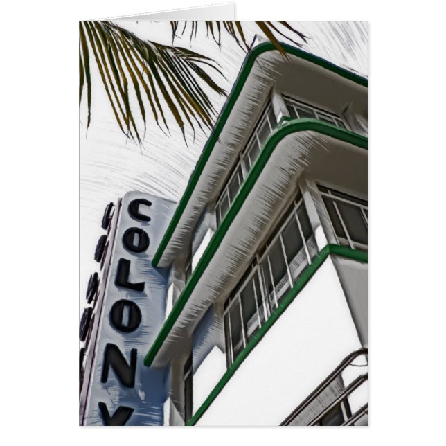 Colony Hotel, Miami Hälsningskort (Framsidan)