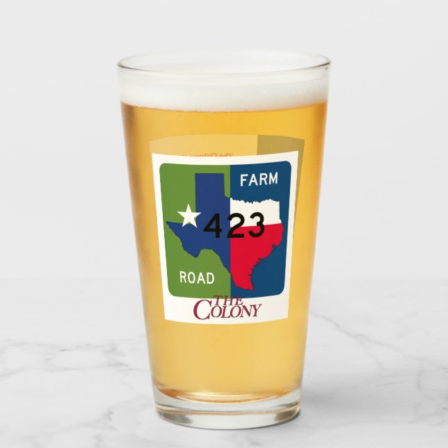 Colony, Texas, & FM 423 Rd, Pint Glass Glaskopp (Framsida fylld)
