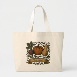 Color Autumn Harvest Personalized Jumbo Tygkasse