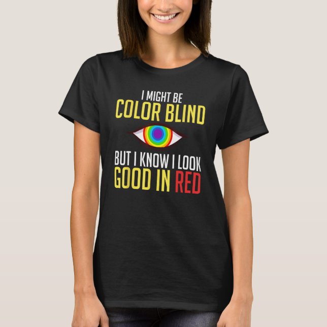 Color Blind Test  Glasses Visions T Shirt (Framsida)