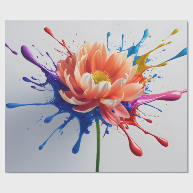 Color Burst Petal Presentpapper (Platt)