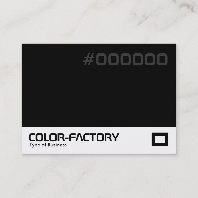 Color Factory - Svart (000000) Visitkort (Framsida)