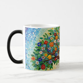 color morphing ceramic mug mosaic tree pattern magisk mugg