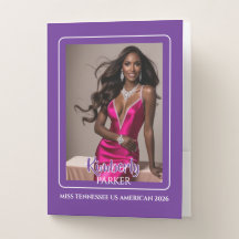 Color Pop Purple Pageant Sponsor Folder