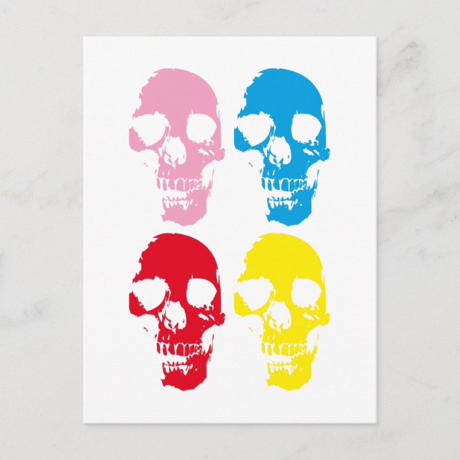 COLOR SKULLS VYKORT (Framsida)