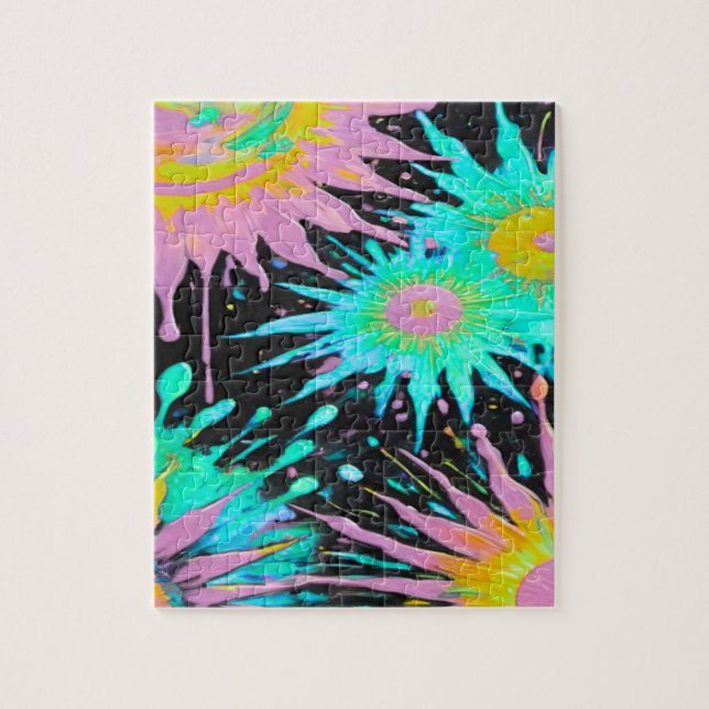 Color Splash Abstract Art Pussel (Vertikal)