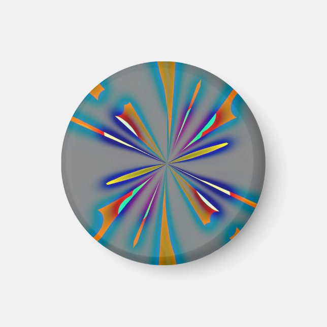 Color Starburst on Grey Magnet (Framsidan)