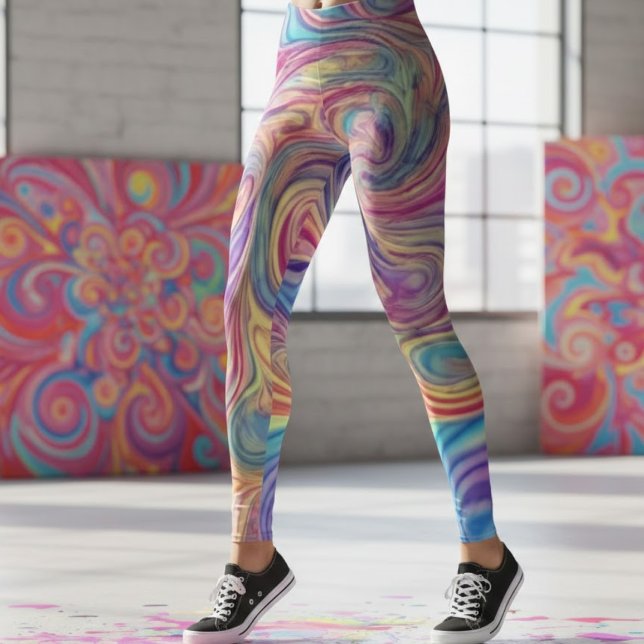 Color Swirls  Leggings (Skapare uppladdad)