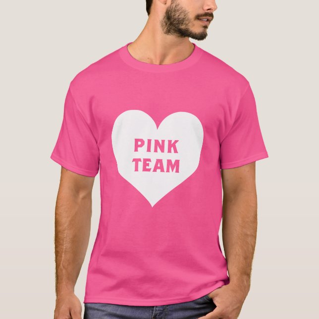 Color War Pink Team Shirt T Shirt (Framsida)