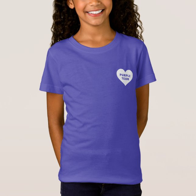 Color War Purple Team Shirt T Shirt (Framsida)