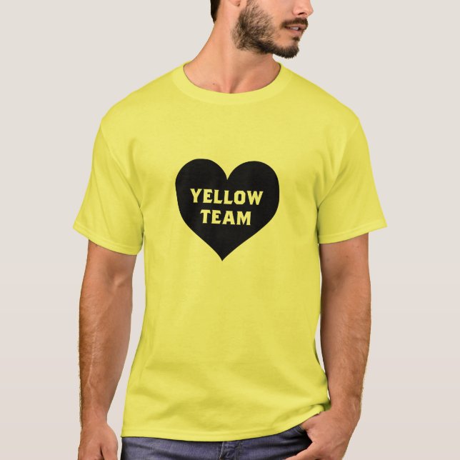 Color War Yellow Team Shirt T Shirt (Framsida)