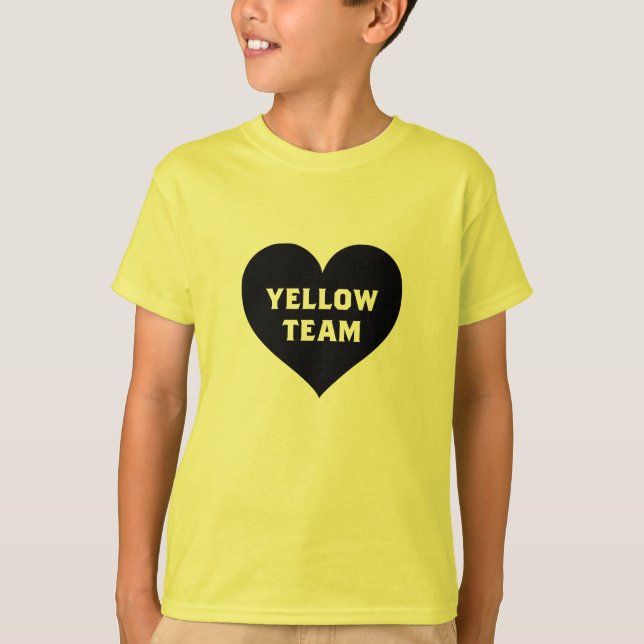 Color War Yellow Team Shirt T Shirt (Framsida)