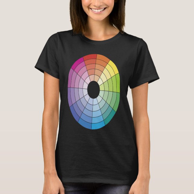 Color Wheel Artistic Artist Cute Fun Beautiful T Shirt (Framsida)