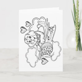 COLOR YOURSELF Valentine Holiday Card Helgkort