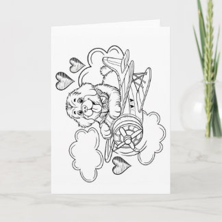 COLOR YOURSELF Valentine Holiday Card Helgkort