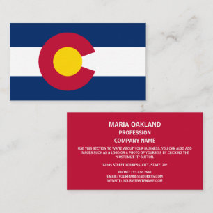 Coloradan-Flagga, Colorado-Flagga Visitkort