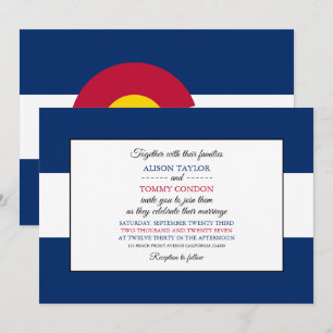 Coloradan Flagga, Flagga Colorado Bröllop Inbjudningar