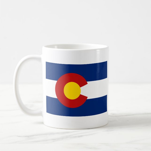 Coloradan flagga + Kartamugg Kaffemugg (Vänster)