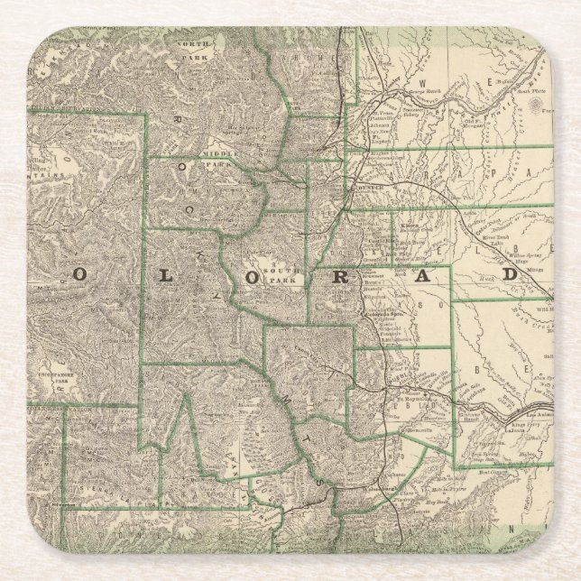 Colorado 12 underlägg papper kvadrat (Framsidan)