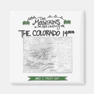 Colorado 14ers Fourteeners Design Magnet