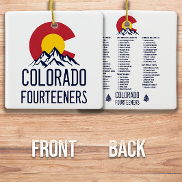 Colorado 14ers Fourteeners Mountain Souvenirs Julgransprydnad Keramik