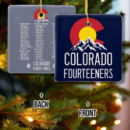 Colorado 14ers Fourteeners Mountain Souvenirs Julgransprydnad Keramik