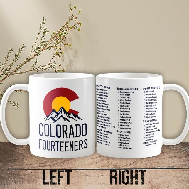 Colorado 14ers Fourteeners Mountain Souvenirs Kaffemugg (Skapare uppladdad)