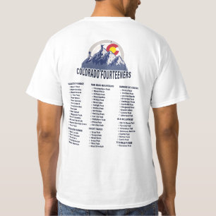 Colorado 14ers Fourteeners Mountain Souvenirs T Shirt