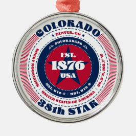 Colorado 38th State jul Ornament