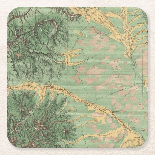 Colorado 7 underlägg papper kvadrat (Framsidan)