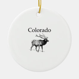 Colorado älg (fodra konst), julgransprydnad keramik