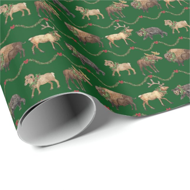 Colorado Animals Holiday Wrapping Paper Presentpapper (Rullad Hörn)