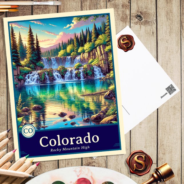 Colorado | Anime Stil Cel Shaded-vykort Vykort (Skapare uppladdad)