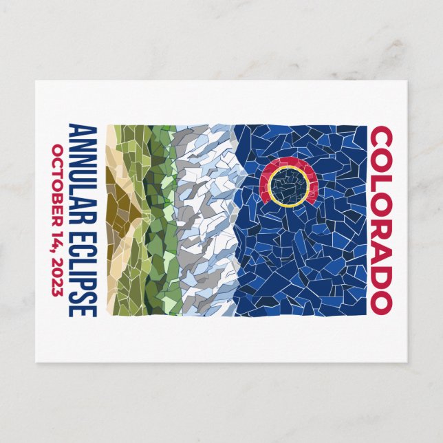 Colorado Annular Eclipse Postcard Vykort (Framsida)