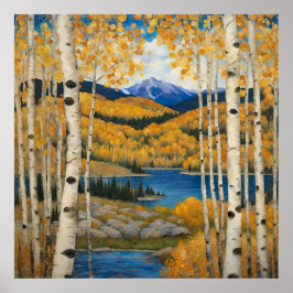 Colorado Aspen Mountain Fall Poster