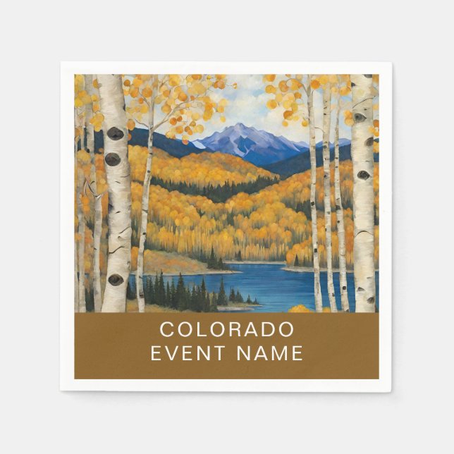 Colorado Aspen Mountains Pappersservett (Framsidan)