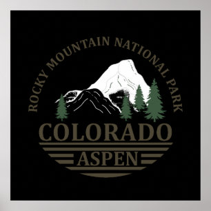 Colorado Aspen skidort Poster
