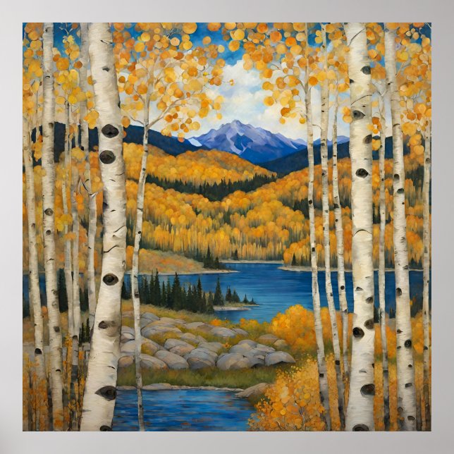Colorado Aspens Berg Fall Poster (Framsidan)