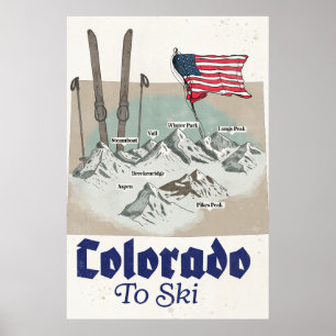 Colorado att åka skidor poster