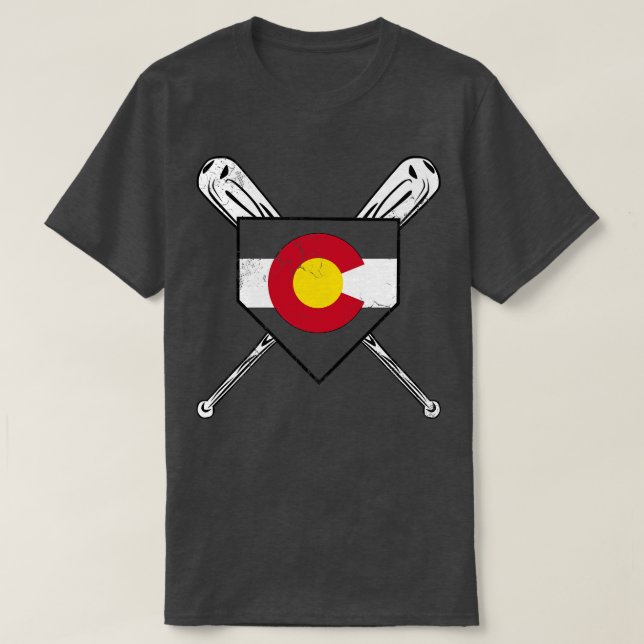 Colorado Baseball Home Plate T Shirt (Design framsida)