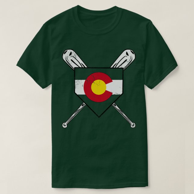 Colorado Baseball Home Plate T Shirt (Design framsida)