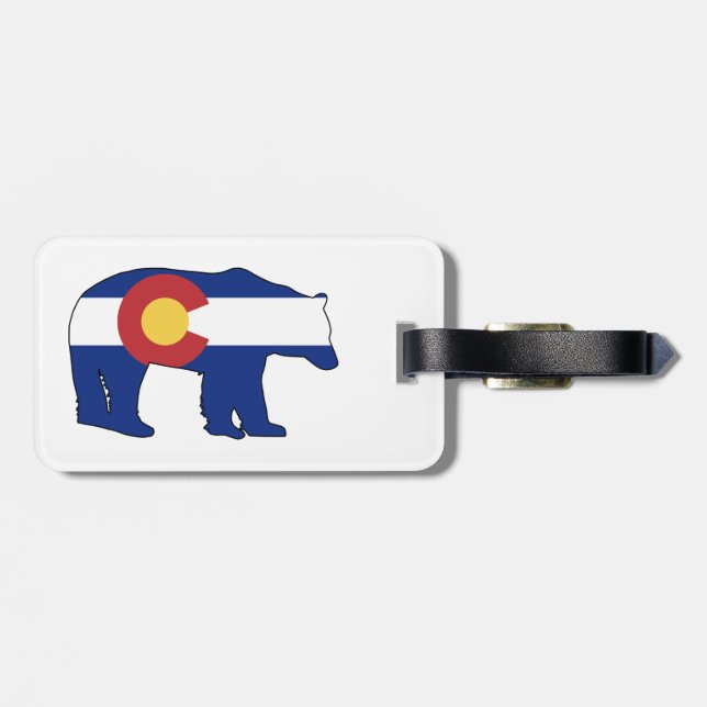 Colorado Bear Flagga Bagagebricka (Baksida Vågrät)