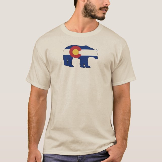 Colorado Bear Flagga T Shirt (Framsida)