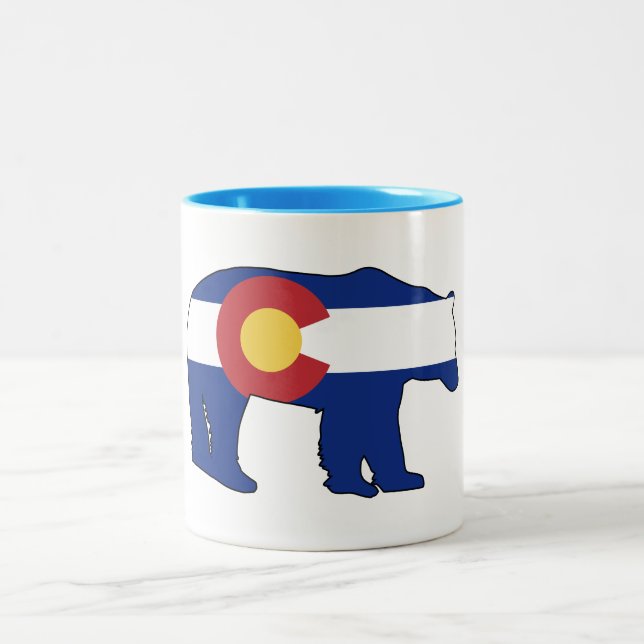 Colorado Bear-Flagga Två-Tonad Mugg (Center)