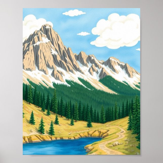 Colorado Berglandskap Väggkonst (Framsidan)